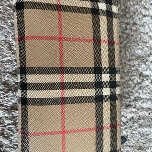 Burberry Tan and Black Plaid Wallet